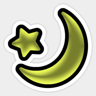 moon and star Sticker